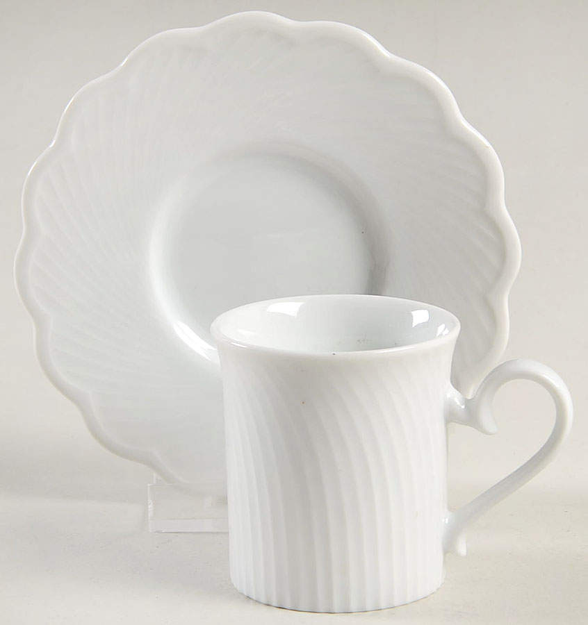 Blanc Flat Demitasse Cup & Saucer Set by Dansk-1