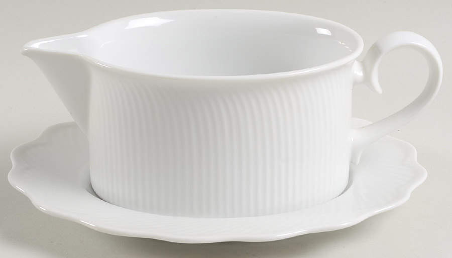 Blanc Gravy Boat & Underplate by Dansk-1