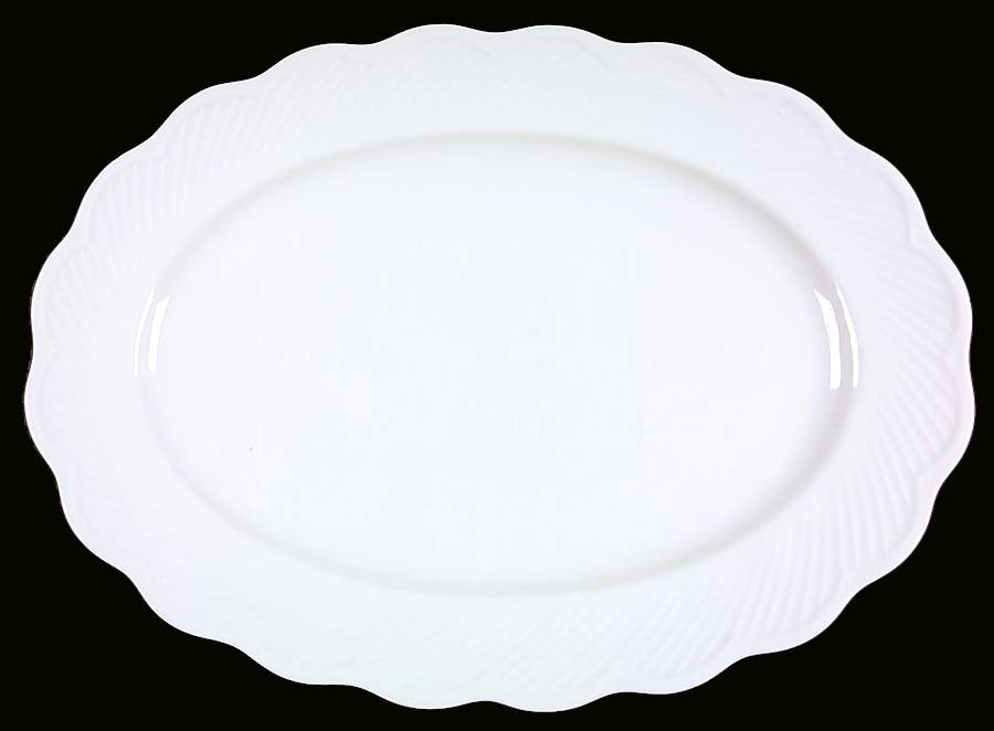 Blanc 15" Oval Serving Platter by Dansk-1