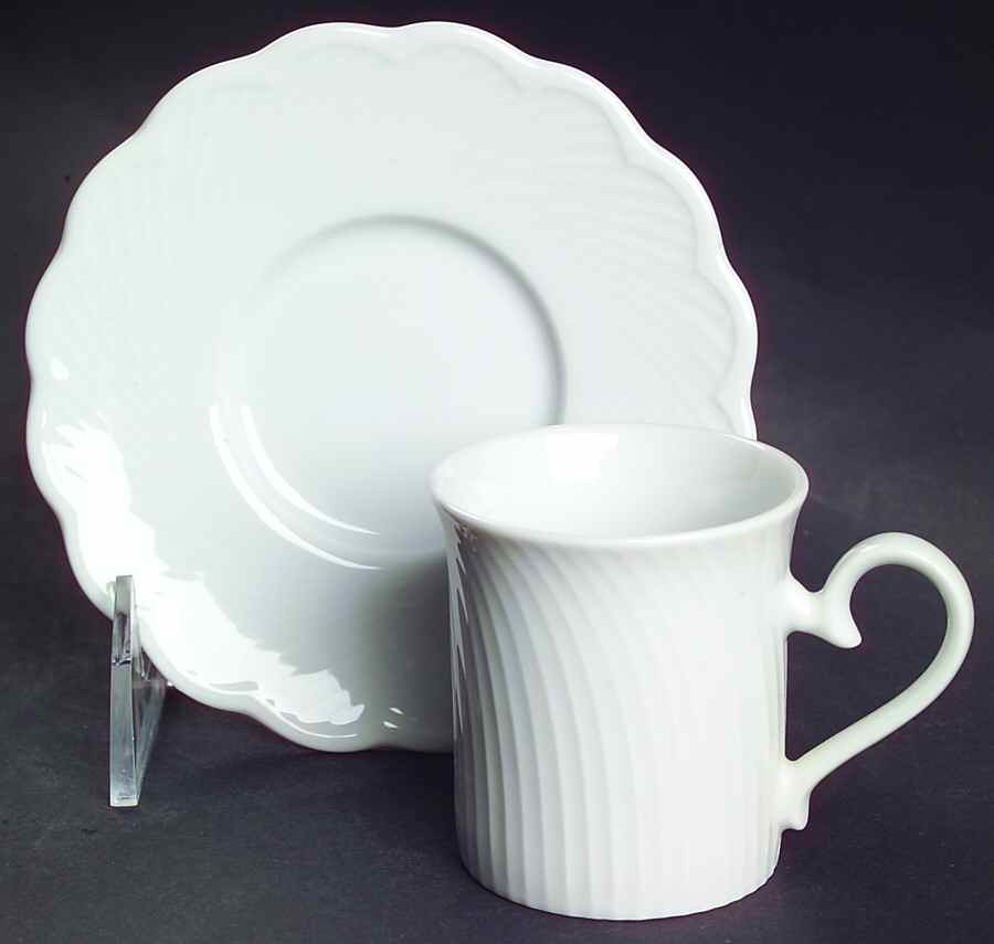 Blanc Flat Demitasse Cup & Saucer Set by Dansk-1