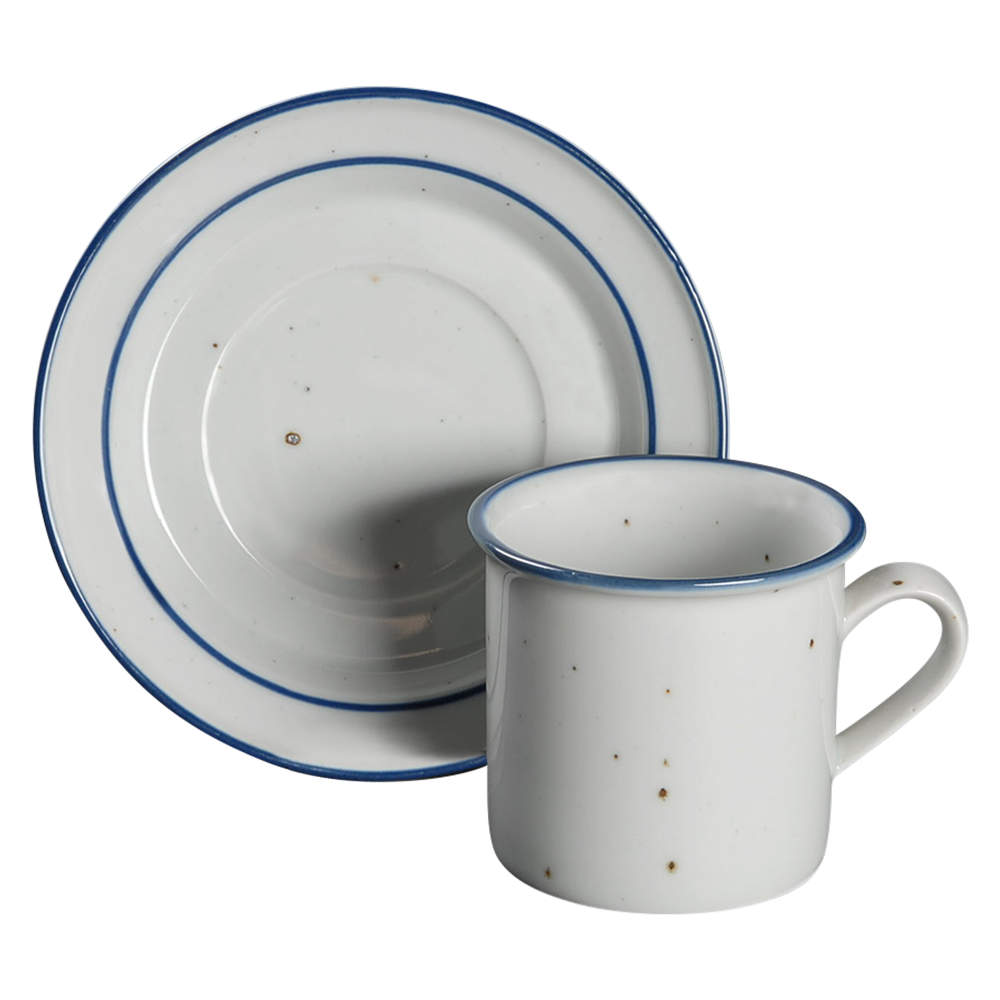 Blue Mist Flat Cup & Saucer Set by Dansk-1