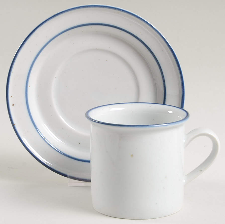 Blue Mist Flat Cup & Saucer Set by Dansk-1