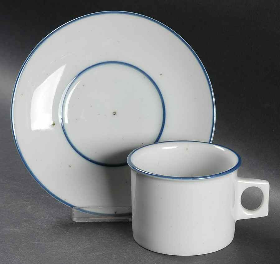 Blue Mist Flat Cup & Saucer Set by Dansk-1