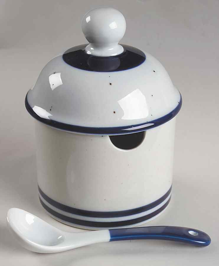 Blue Mist Jam/Jelly & Lid W/Spoon by Dansk-1