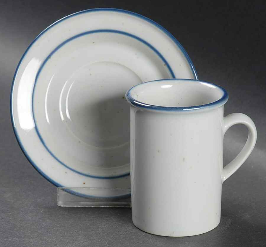 Blue Mist Flat Demitasse Cup & Saucer Set by Dansk-1
