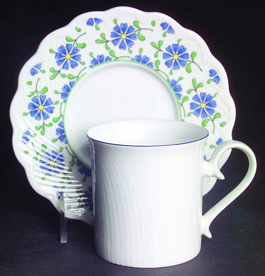 Bouquet Flat Cup & Saucer Set by Dansk-1