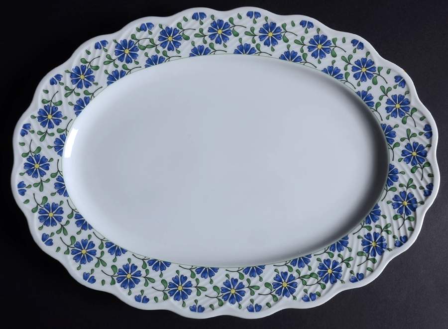 Bouquet 15" Oval Serving Platter by Dansk-1