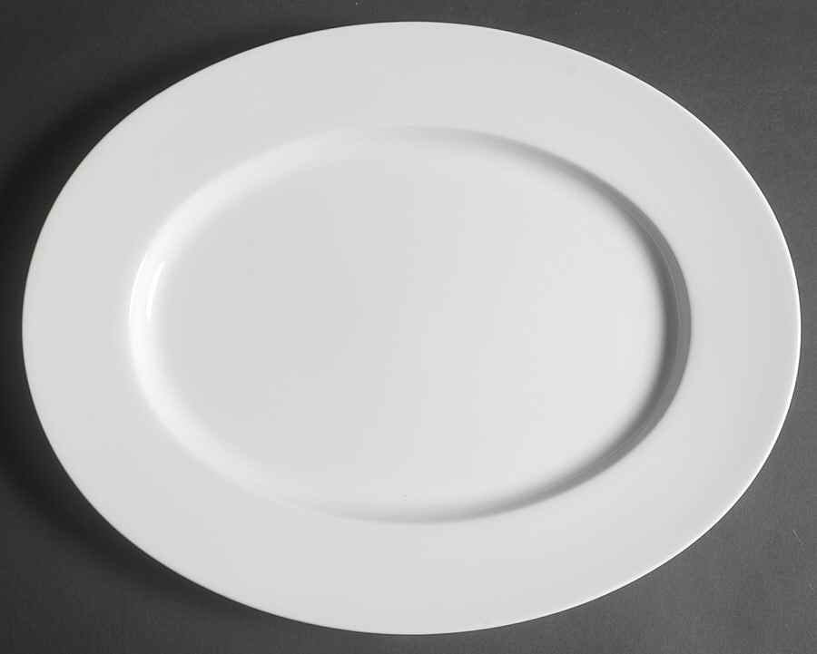 Bottelet White 14" Oval Serving Platter by Dansk-1