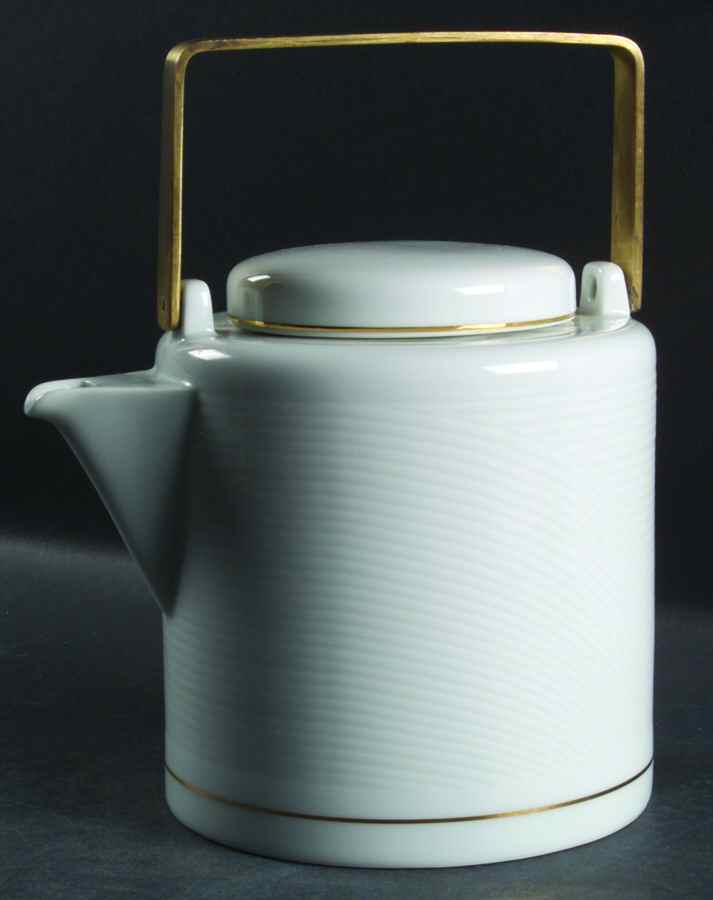 Brocade Gold Teapot & Lid by Dansk-1