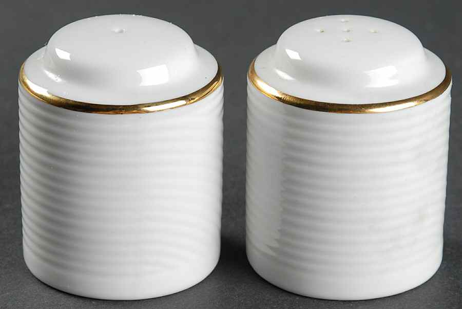 Brocade Gold Salt & Pepper Set by Dansk-1