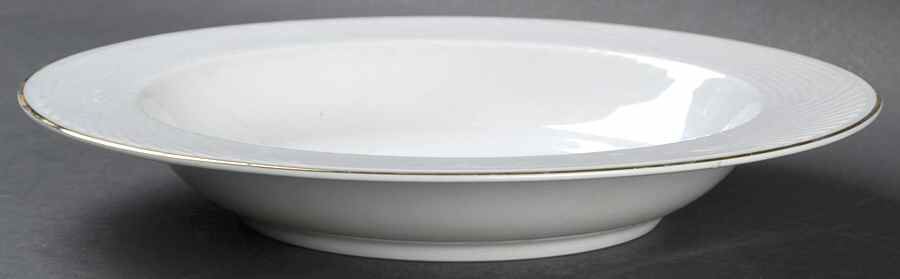 Brocade Gold Large Rim Soup Bowl by Dansk-1