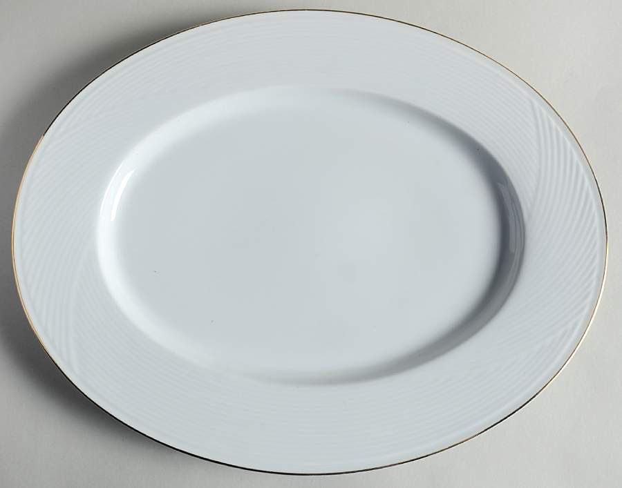 Brocade Gold 14" Oval Serving Platter by Dansk-1