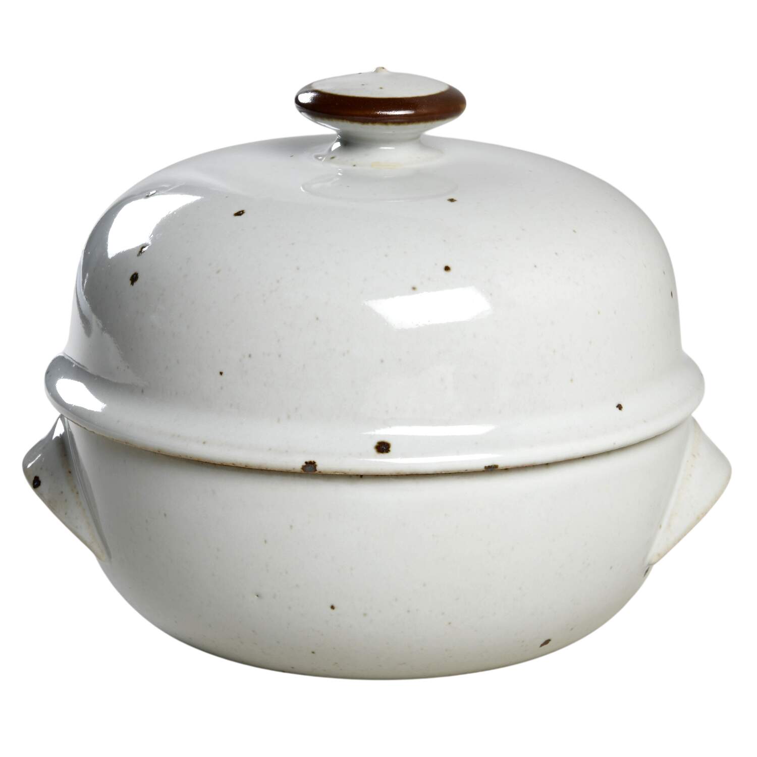 Brown Mist Round Covered Butter by Dansk-1