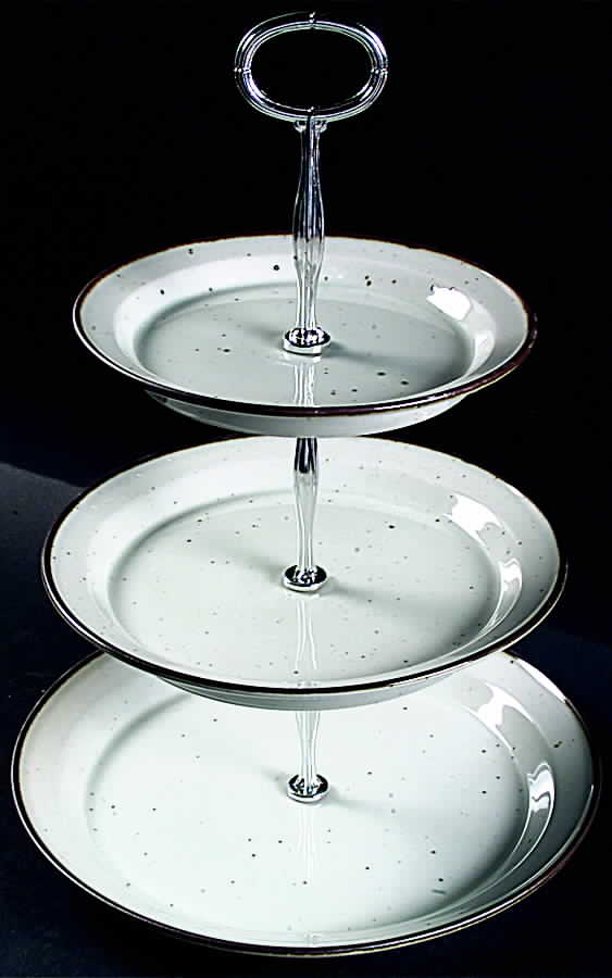 Brown Mist 13 7/8"-14 1/4" 3-Tiered Serving Tray(DP,SP,BB) HC by Dansk-1