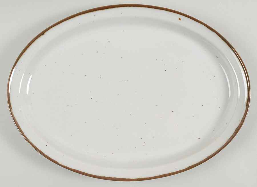 Brown Mist 14" Oval Serving Platter by Dansk-1