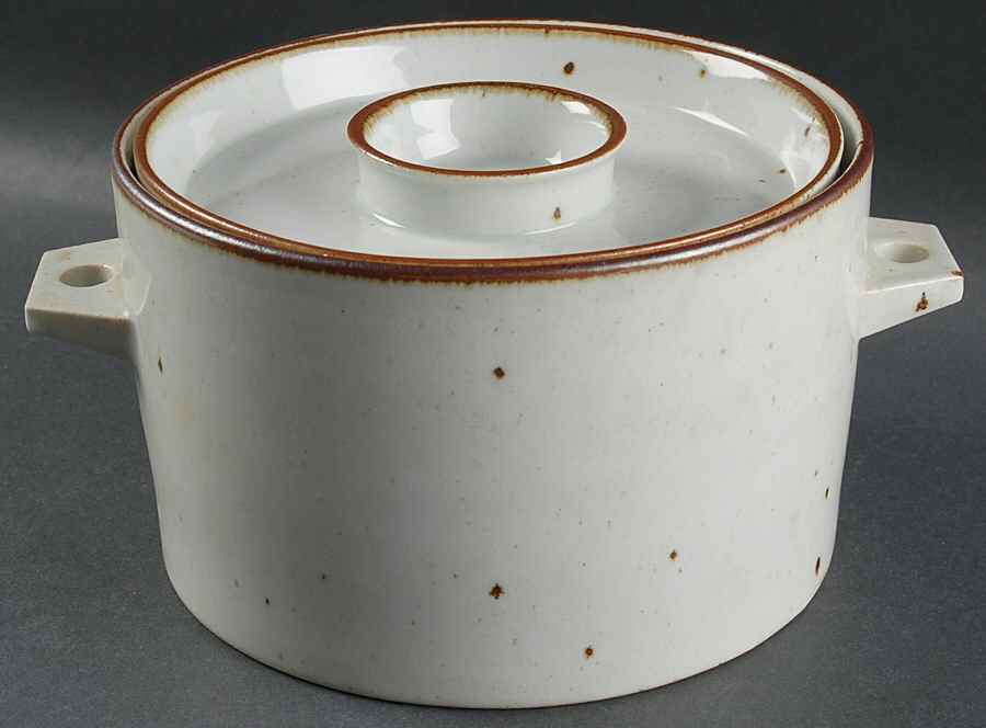Brown Mist 3 Quart Round Covered Casserole by Dansk-1