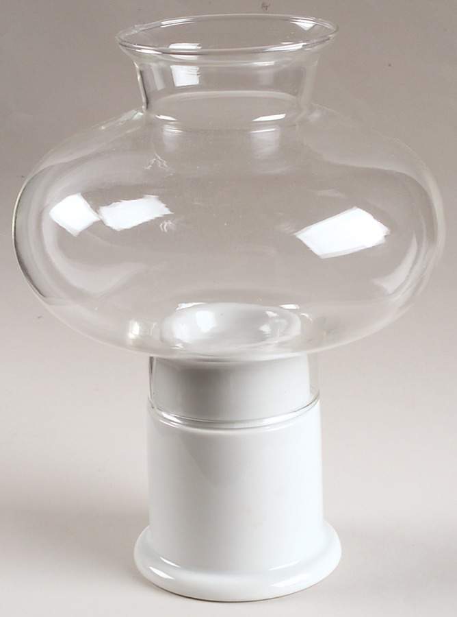 Cafe Blanc (Rim) Hurricane Lamp & Globe by Dansk-1