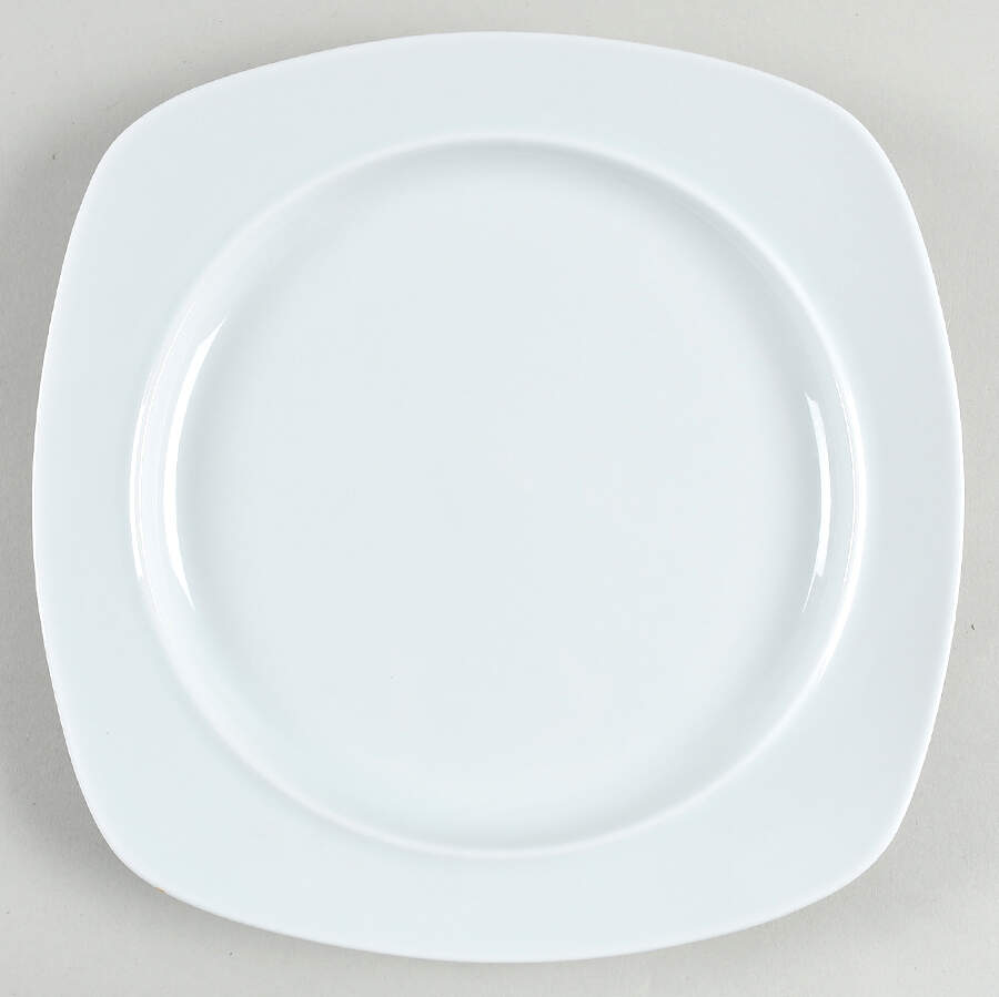Cafe Blanc (Rim) Square Salad Plate by Dansk-1