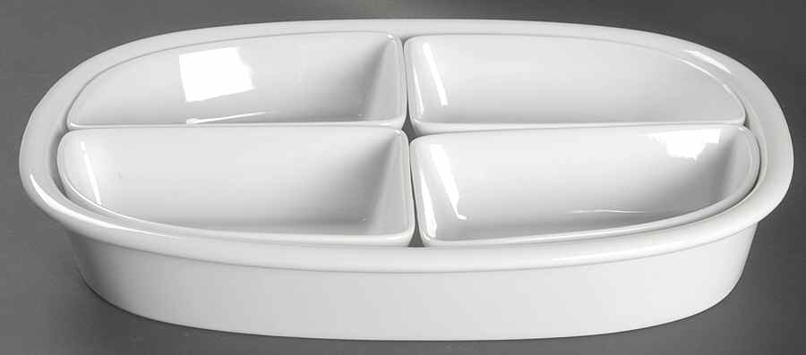 Cafe Blanc (Rim) Baking Serving Set of 5 by Dansk-1