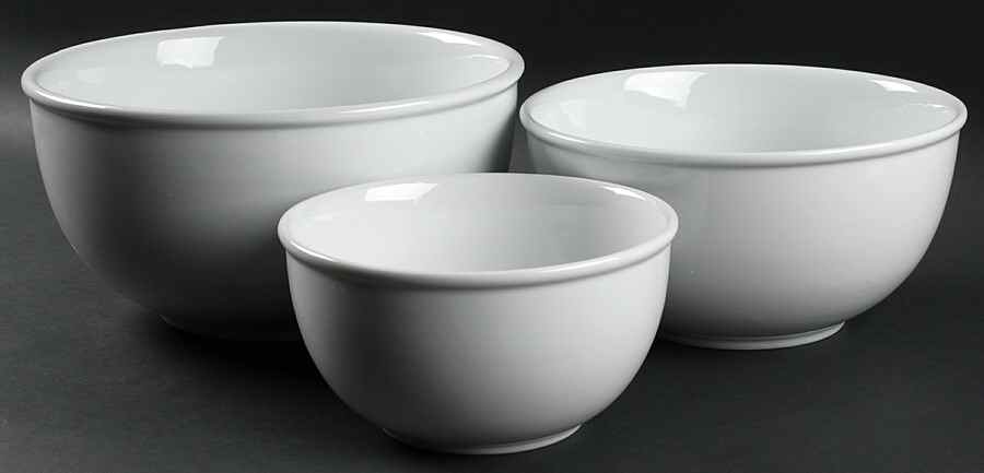 Cafe Blanc (Rim) (3 Piece) Mixing Bowl Set by Dansk-1