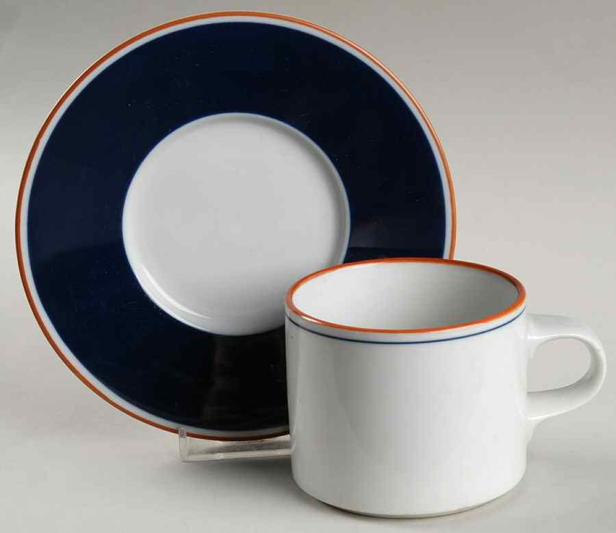 Cafe Lou Flat Cup & Saucer Set by Dansk-1