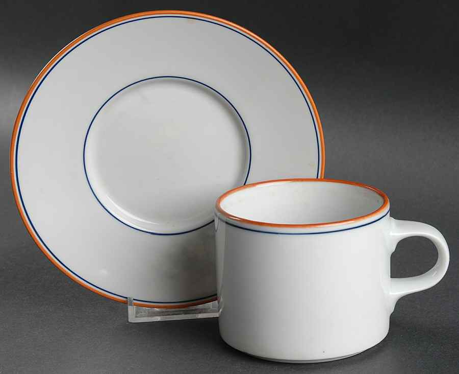 Cafe Normandy Flat Cup & Saucer Set by Dansk-1