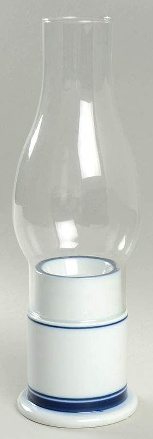 Christianshavn Blue Hurricane Lamp & Globe by Dansk-1