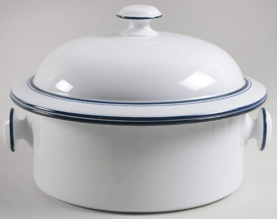 Christianshavn Blue 3 Quart Round Covered Casserole by Dansk-1