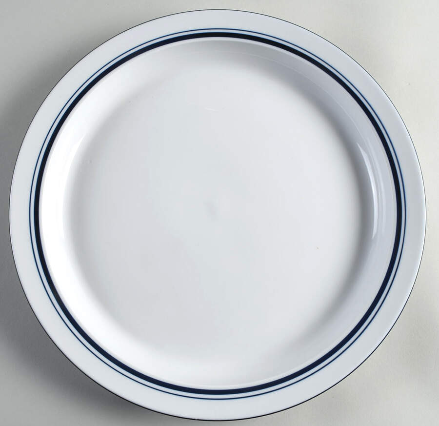 Christianshavn Blue 12" Chop Plate (Round Platter) by Dansk-1