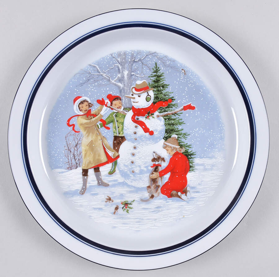 Christianshavn Blue Accent Dinner Plate by Dansk-1