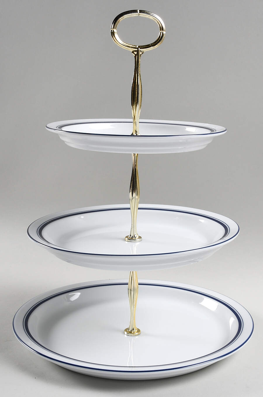 Christianshavn Blue 13 7/8"-14 1/4" 3-Tiered Serving Tray(DP,SP,BB) HC by Dansk-1