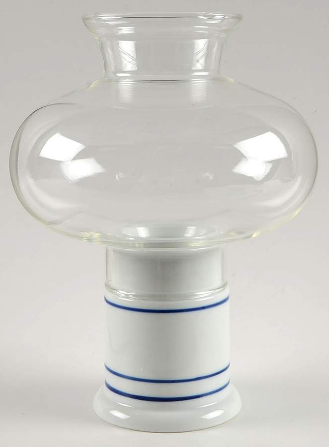 Christianshavn Blue Hurricane Lamp & Globe by Dansk-1