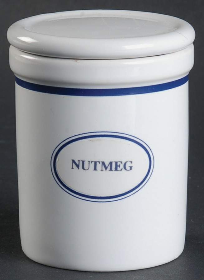Christianshavn Blue Nutmet Spice Jar & Lid by Dansk-1