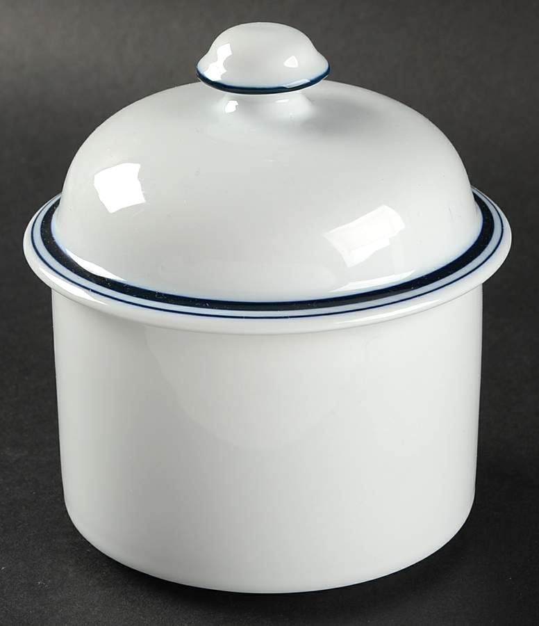 Christianshavn Blue Sugar Bowl & Lid by Dansk-1