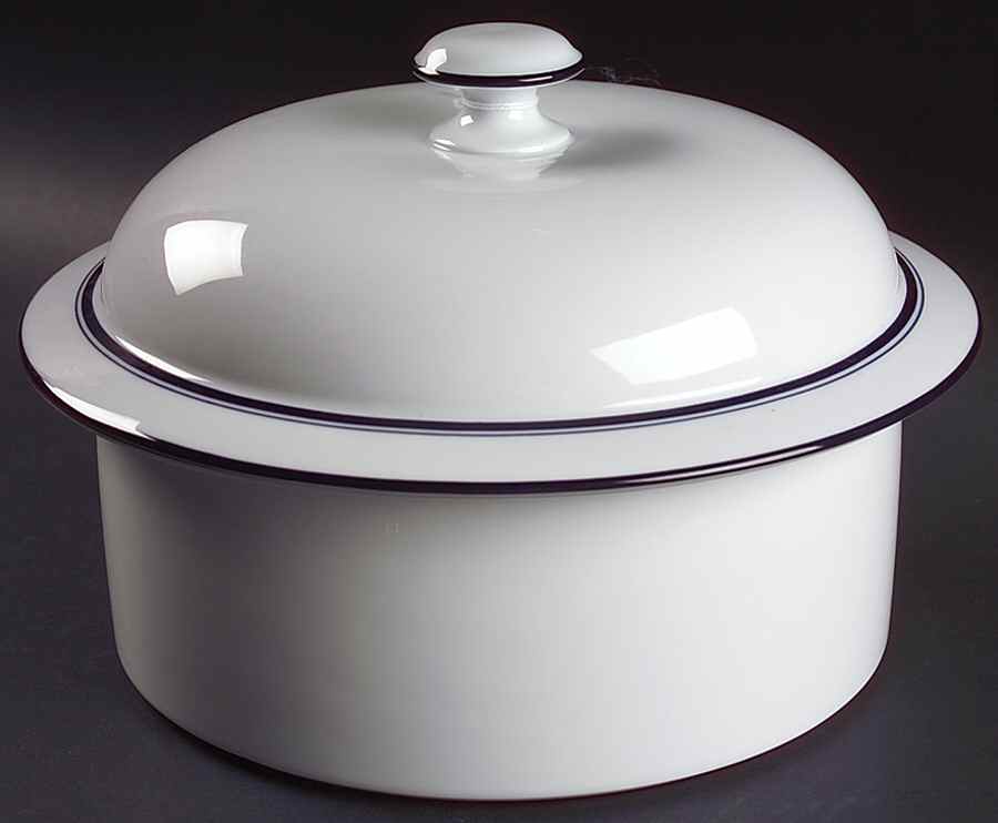 Christianshavn Blue 4 Quart Round Covered Casserole by Dansk-1