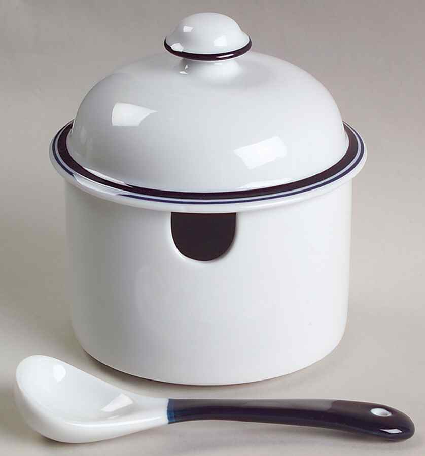 Christianshavn Blue Jam/Jelly & Lid W/Spoon by Dansk-1