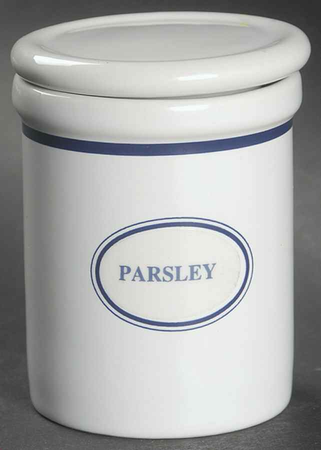 Christianshavn Blue Parsley Spice Jar & Lid by Dansk-1