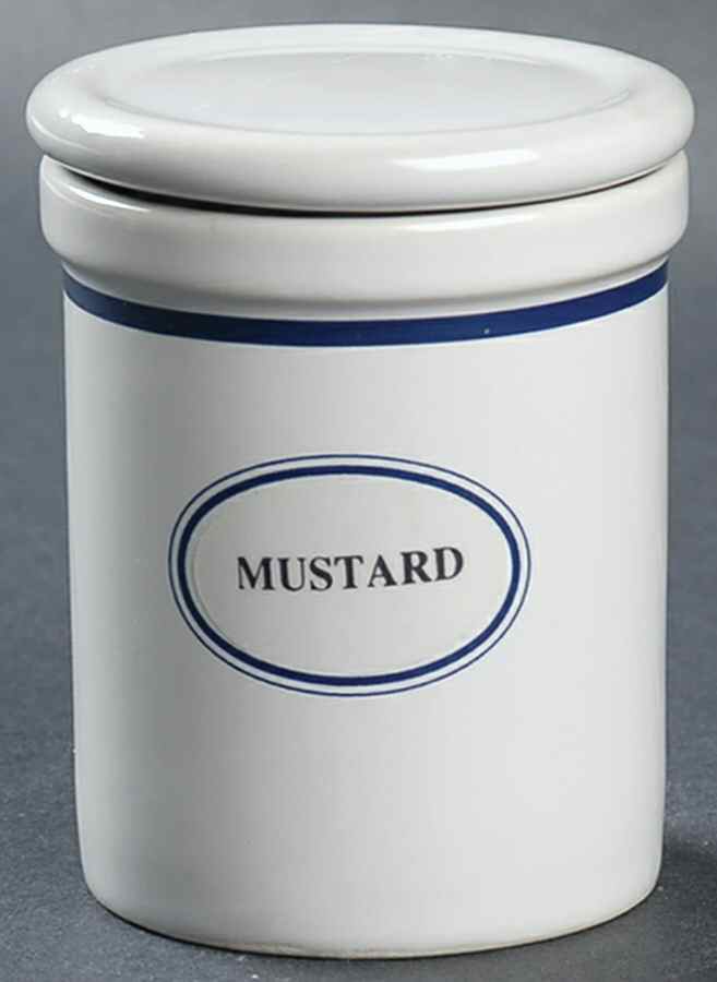 Christianshavn Blue Mustard Spice Jar & Lid by Dansk-1