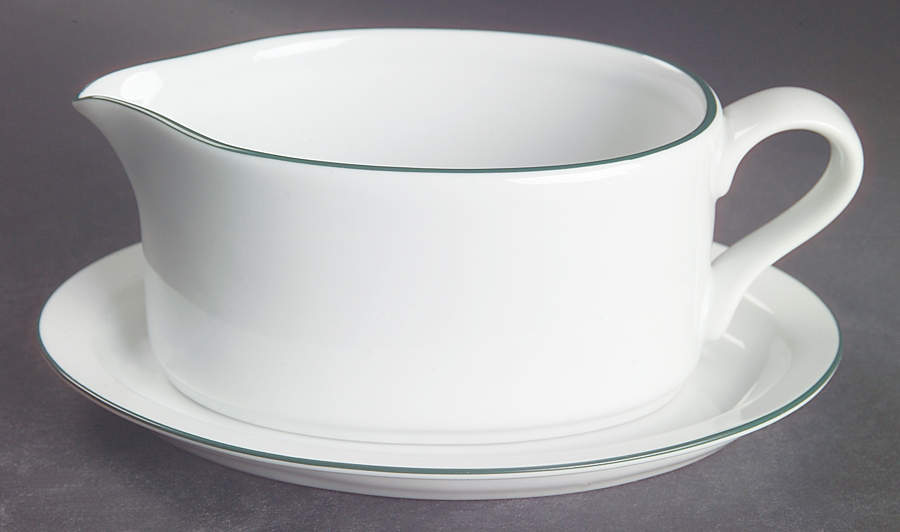 Christianshavn Green Gravy Boat & Underplate by Dansk-1