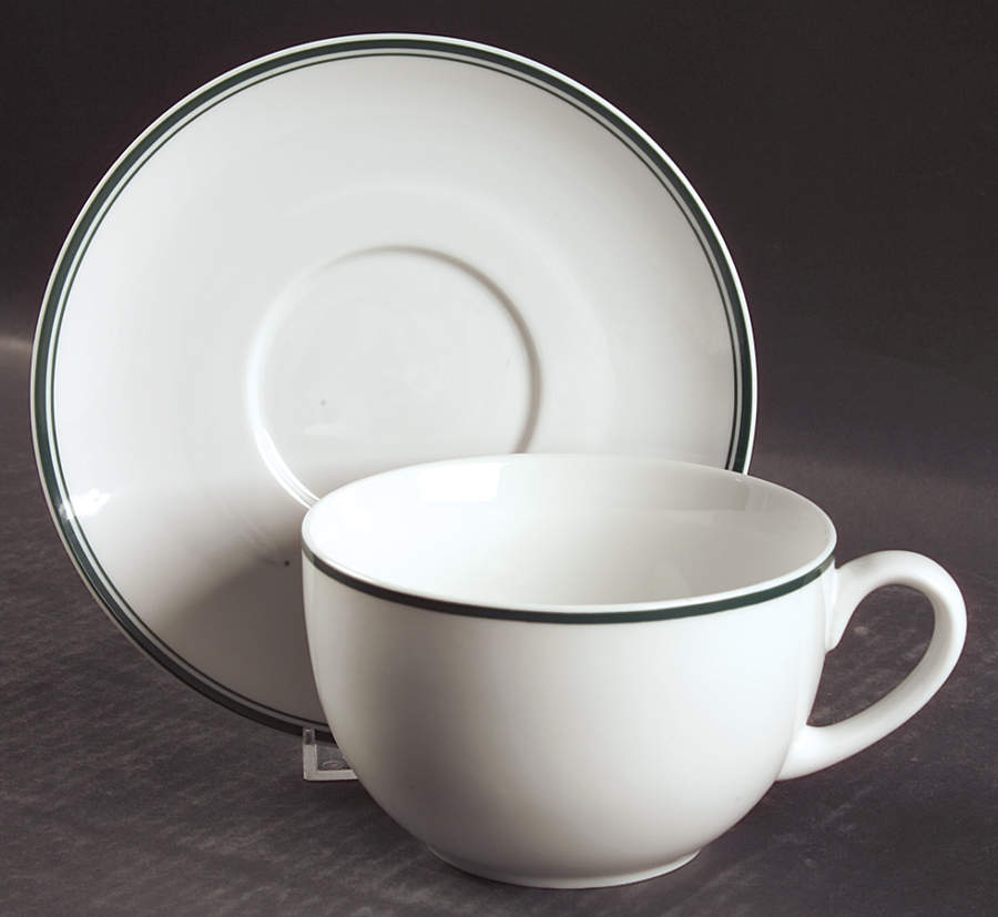 Christianshavn Green Breakfast Cup & Saucer Set by Dansk-1