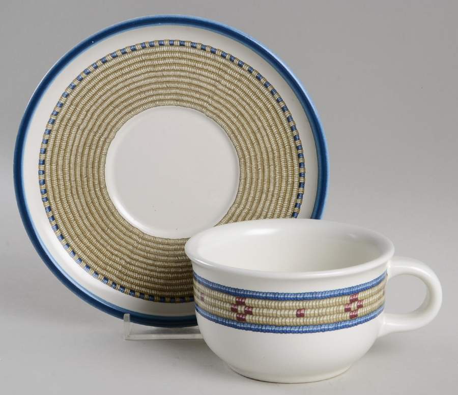 Coil Flat Cup & Saucer Set by Dansk-1