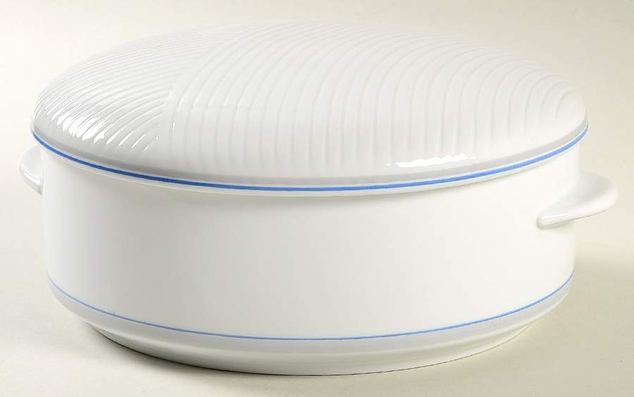 Damask Blue 2 Qt Round Covered Casserole by Dansk-1