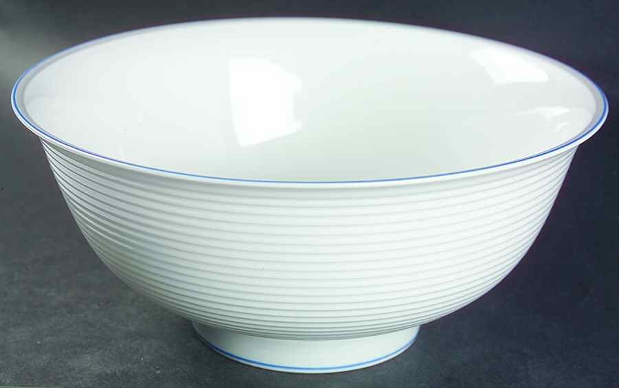 Damask Blue 9" Round Vegetable Bowl by Dansk-1
