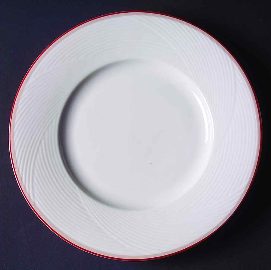 Damask Red Salad Plate by Dansk-1