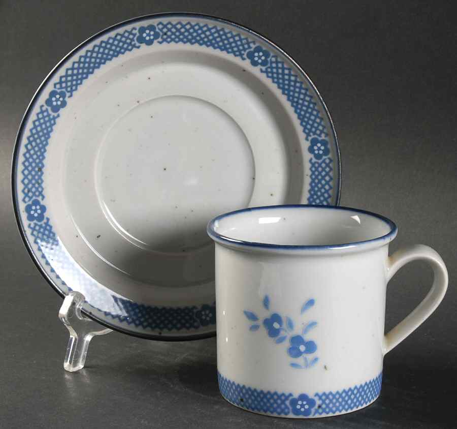 DAN1 Flat Cup & Saucer Set by Dansk-1