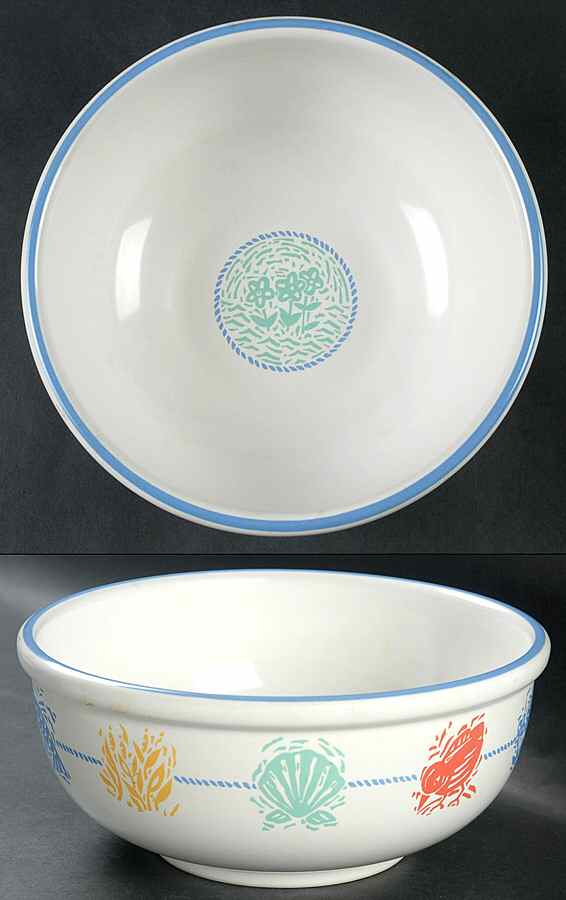 Seascape 8" Round Vegetable Bowl by Dansk-1