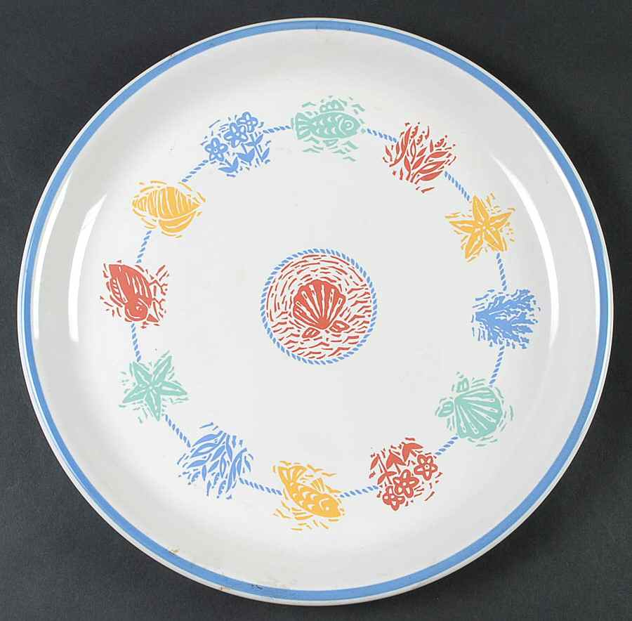 Seascape 12" Chop Plate (Round Platter) by Dansk-1