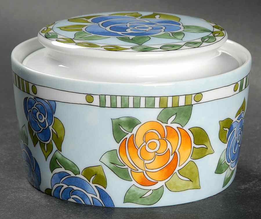 Danika Rose Sugar Bowl & Lid by Dansk-1