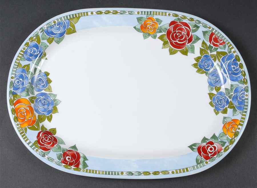 Danika Rose 15" Oval Serving Platter by Dansk-1
