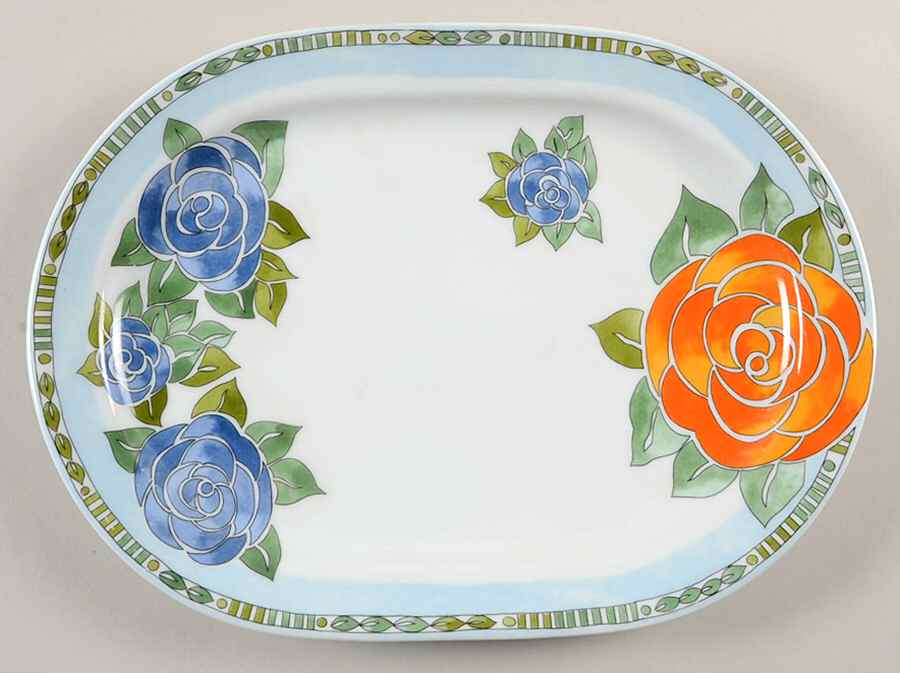 Danika Rose 11" Oval Serving Platter by Dansk-1